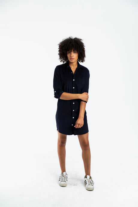 Navy Baby Cord Mini Dress
