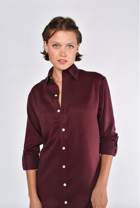 Brown Tencel Midi Dress